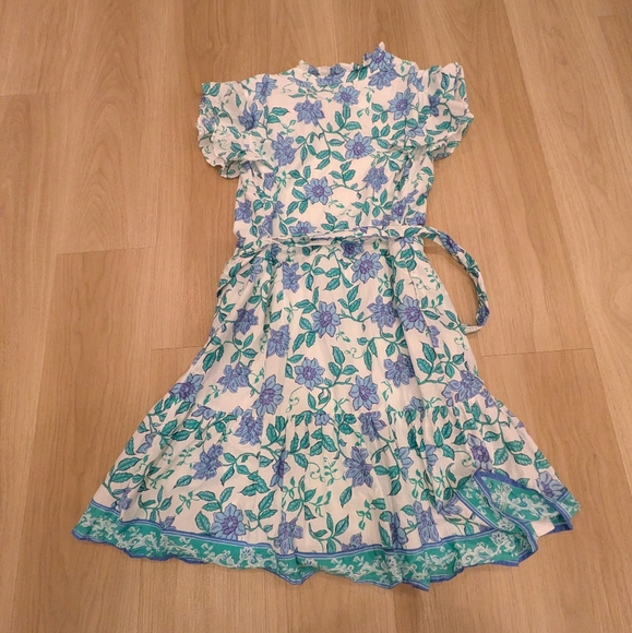 Calypso St Barth Floral Button Up Mini Dress Size 12 - Picture 8 of 8